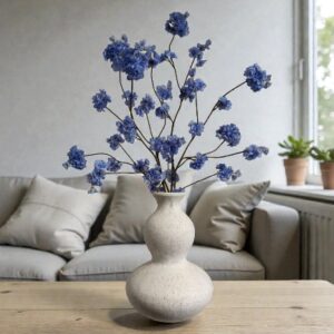 Blauwe kunstbloemen